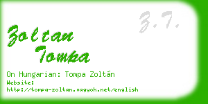 zoltan tompa business card